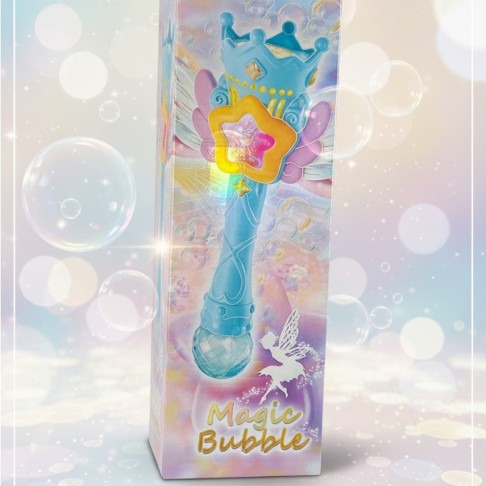 Magic Bubble Wand with Crown and Star